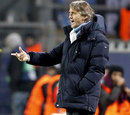 Roberto Mancini reacts on the touchline