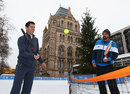 Tim Henman and Goran Ivanisevic play on the ice
