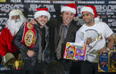 Amir Khan, Carlos Molina and Oscar De La Hoya get into the festive spirit