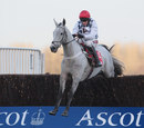 Simonsig, ridden by Barry Geraghty, measures a fence