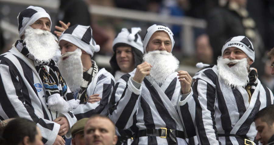 Newcastle fans get into the festive spirit