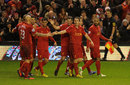 Stewart Downing celebrates with his team-mates