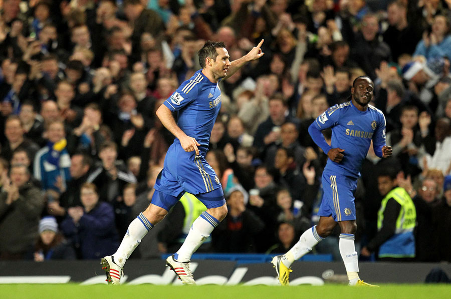Frank Lampard celebrates his goal