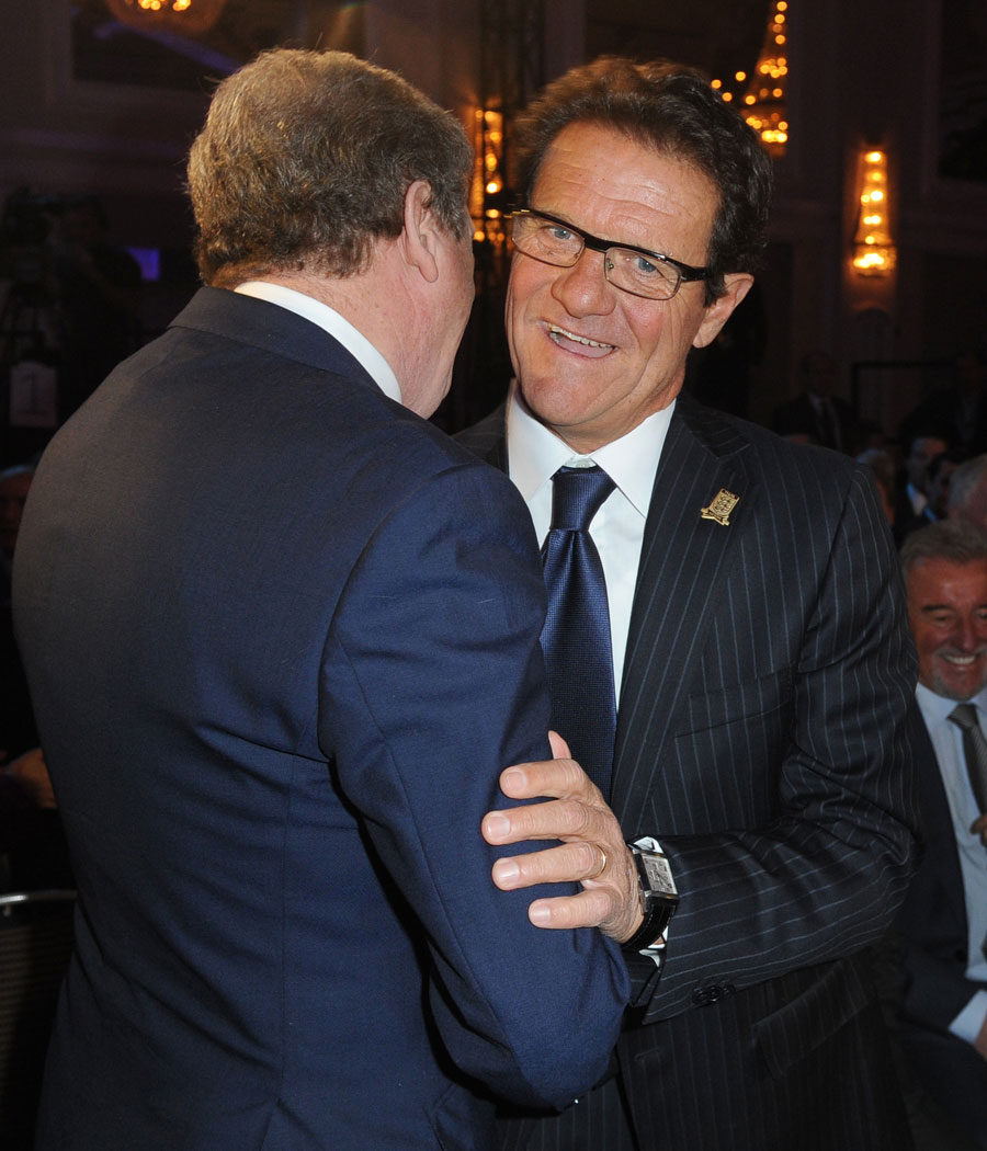 Roy Hodgson greets Fabio Capello