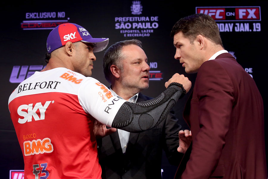 Vitor Belfort and Michael Bisping square off 