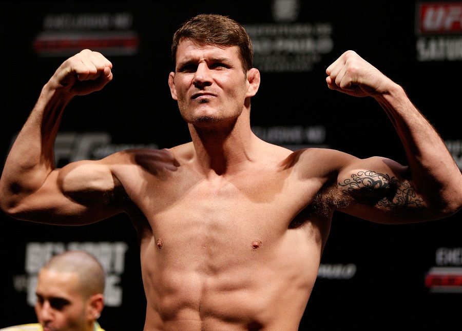 Michael Bisping weighs in during the UFC on FX 7 official weigh-in