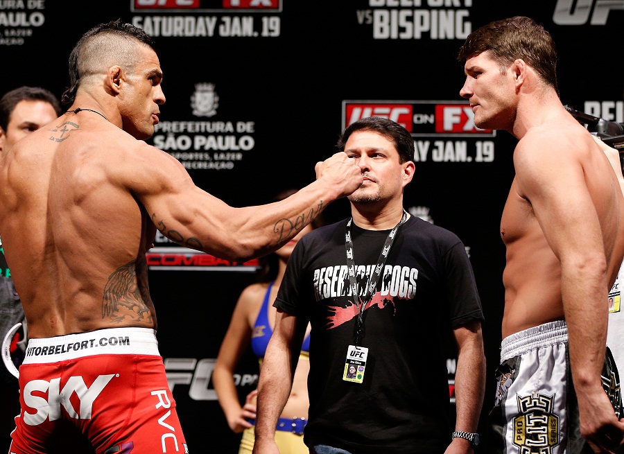 Vitor Belfort and Michael Bisping face off