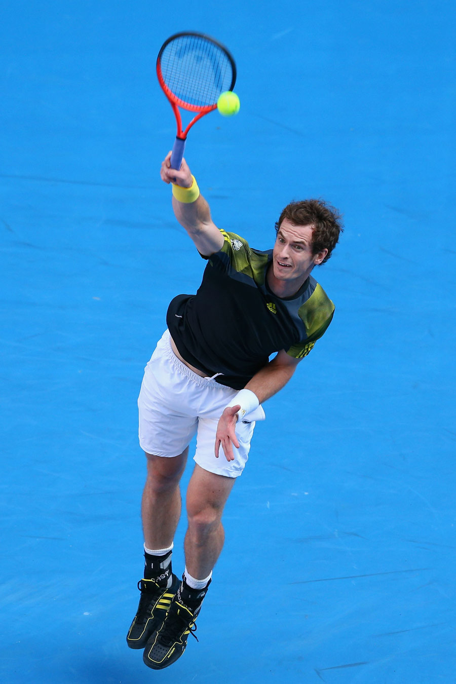 Andy Murray powers down a serve