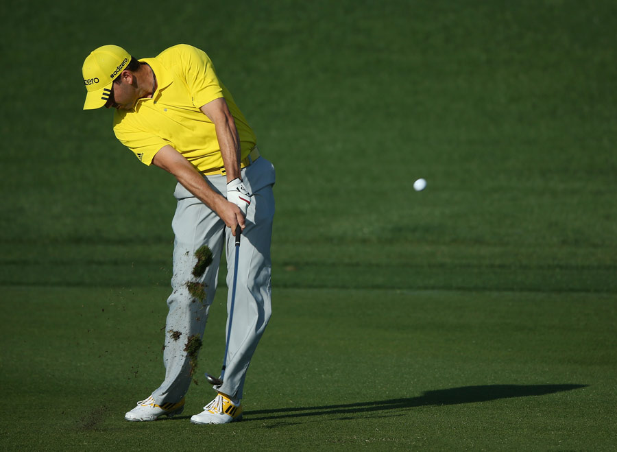 Sergio Garcia fires an approach to the green