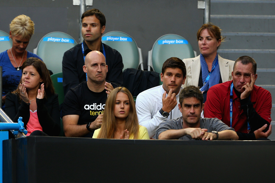 Ivan Lendl watches the action with Andy Murray's team
