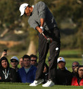Tiger Woods powers away a drive