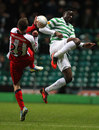 Ross Barbour and Celtic's Victor Wanyama battle for the ball