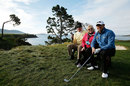 The Westwood family take a break on the the fifth tee