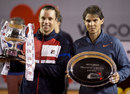 Rafael Nadal and Horacio Zeballos pose with their trophies