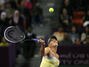 Maria Sharapova serves to Caroline Garcia