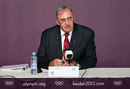 World Anti-Doping Agency president John Fahey talks to the media
