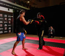 Renan Barao conducts an open training session