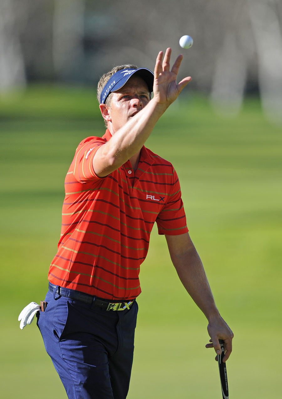 Luke Donald at the 17th hole during the second round