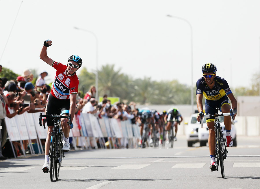 Chris Froome holds off Alberto Contador to win stage five