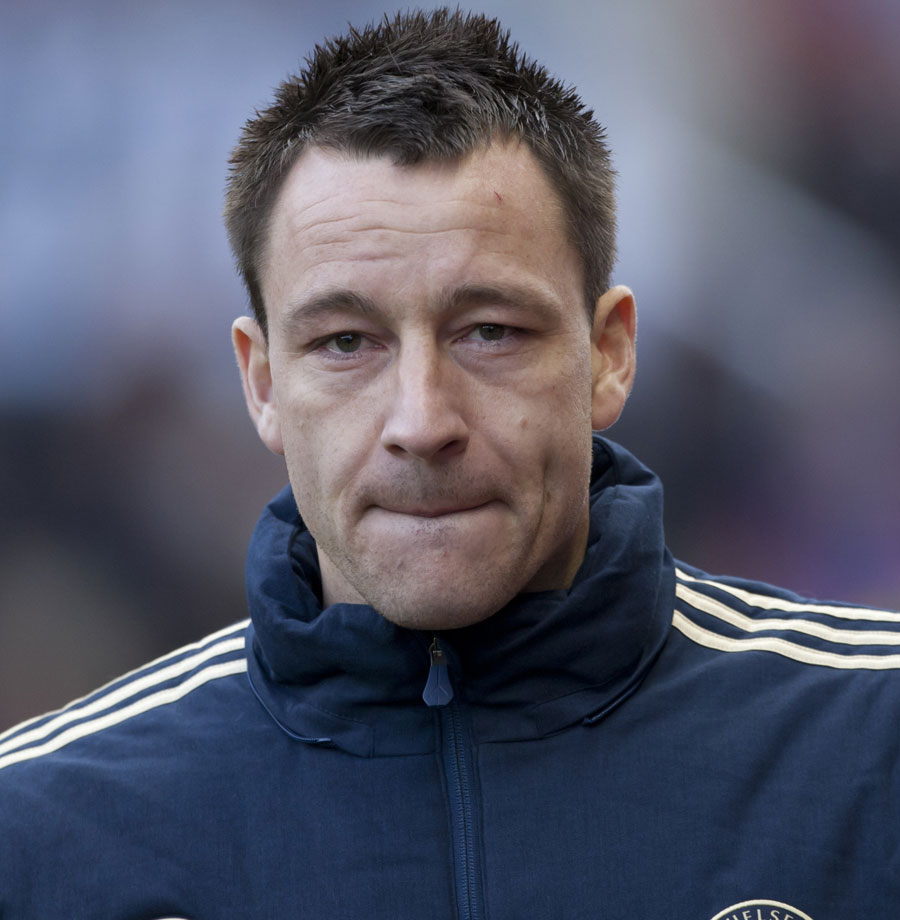 John Terry takes to the substitutes bench