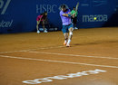 Rafael Nadal cracks through a backhand