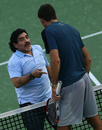 Diego Maradona gives Juan Martin del Potro some advice