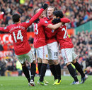 Wayne Rooney celebrates scoring his side's second goal