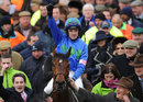 Ruby Walsh celebrates the victory of Hurricane Fly
