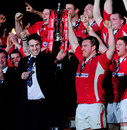 Wales lift the Six Nations Championship trophy