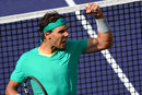 Rafael Nadal producing his trademark celebration against Juan Martin del Potro