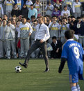 David Beckham takes part in a training session