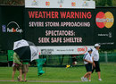 Spectators are warned to head for cover