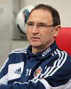 Martin O'Neill looking disappointed in the dugout