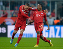 Franck Ribery celebrates with David Alaba