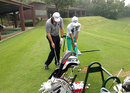 Tianlang Guan works with Nick Faldo at Mission Hills