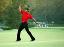 Tiger Woods on his way to victory in the Masters
