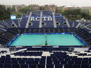 Covers on the court at the Barcelona Open
