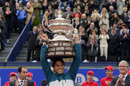 Rafael Nadal lifts the trophy at the Barcelona Open