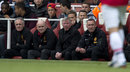 Sir Alex Ferguson watches the action from his seat