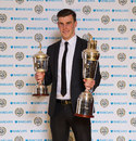 Gareth Bale poses with his PFA awards