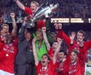Manchester United celebrate victory