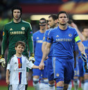 Frank Lampard leads his team-mates out onto the pitch