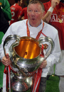 Sir Alex Ferguson with the Champions League trophy