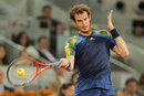 Andy Murray puts his efforts into a forehand