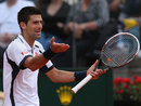 Novak Djokovic shows his emotion against Tomas Berdych