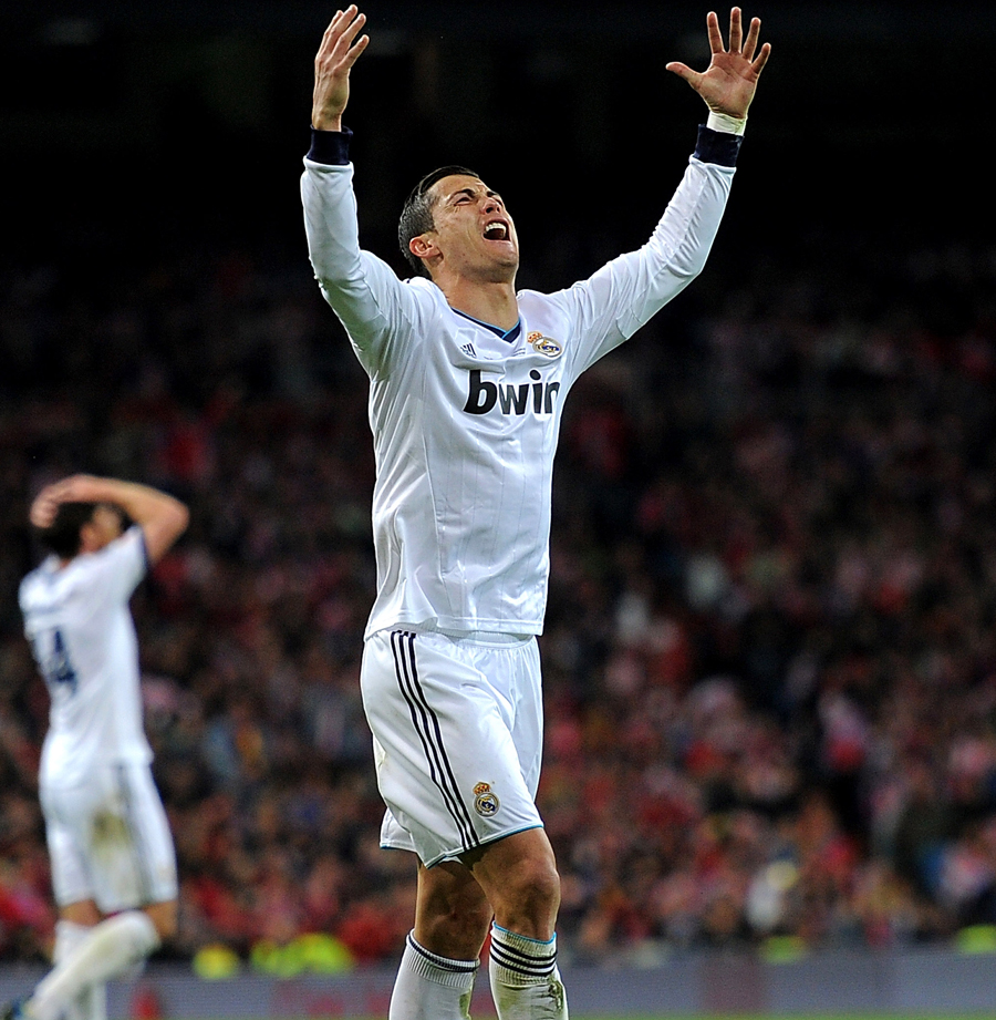 Cristiano Ronaldo screams in vain