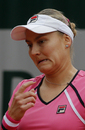 Nadia Petrova shows her disappointment