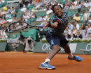 Gael Monfils stretches for a ball