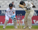 Ross Taylor was bowled late in the day