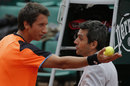 Sergiy Stakhovsky argues with the umpire
